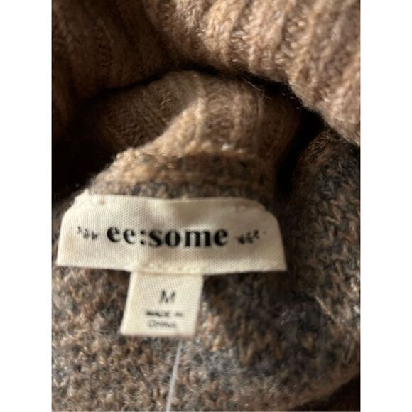 ee:some Long Sleeve Cowl Neck Leopard Print Sweater Pink & Gray Medium - Picture 5 of 7